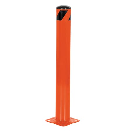 STEEL PIPE SAFETY BOLLARD 36X4.5 ORNGE